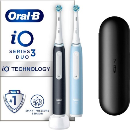Oral-B iO Series 3 Duo Elektrisk Tandbørste Sort Blå